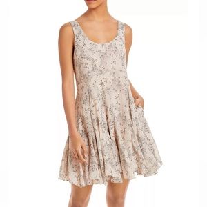 Rebecca Taylor Cream Floral Mini Dress
